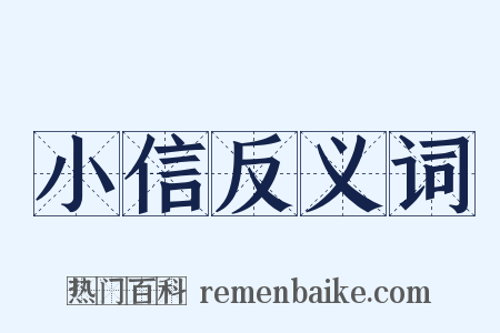 小信反义词是什么意思的图片